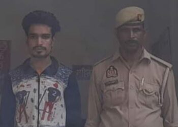 Accused Shavez Khan arrested by the police (Patrika)