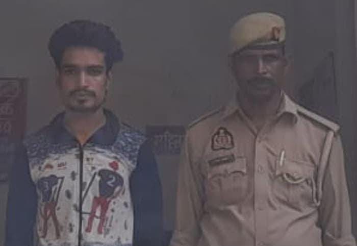 Accused Shavez Khan arrested by the police (Patrika)