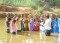 A representation image of people converting to Christianity (The Christian Military)