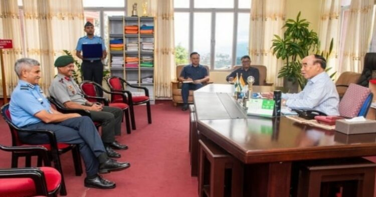 Air Marshal SP Dharkar calls on Mizoram Chief Minister Zoramthanga