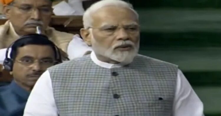 Prime Minister Narendra Modi, speaking in Lok Sabha