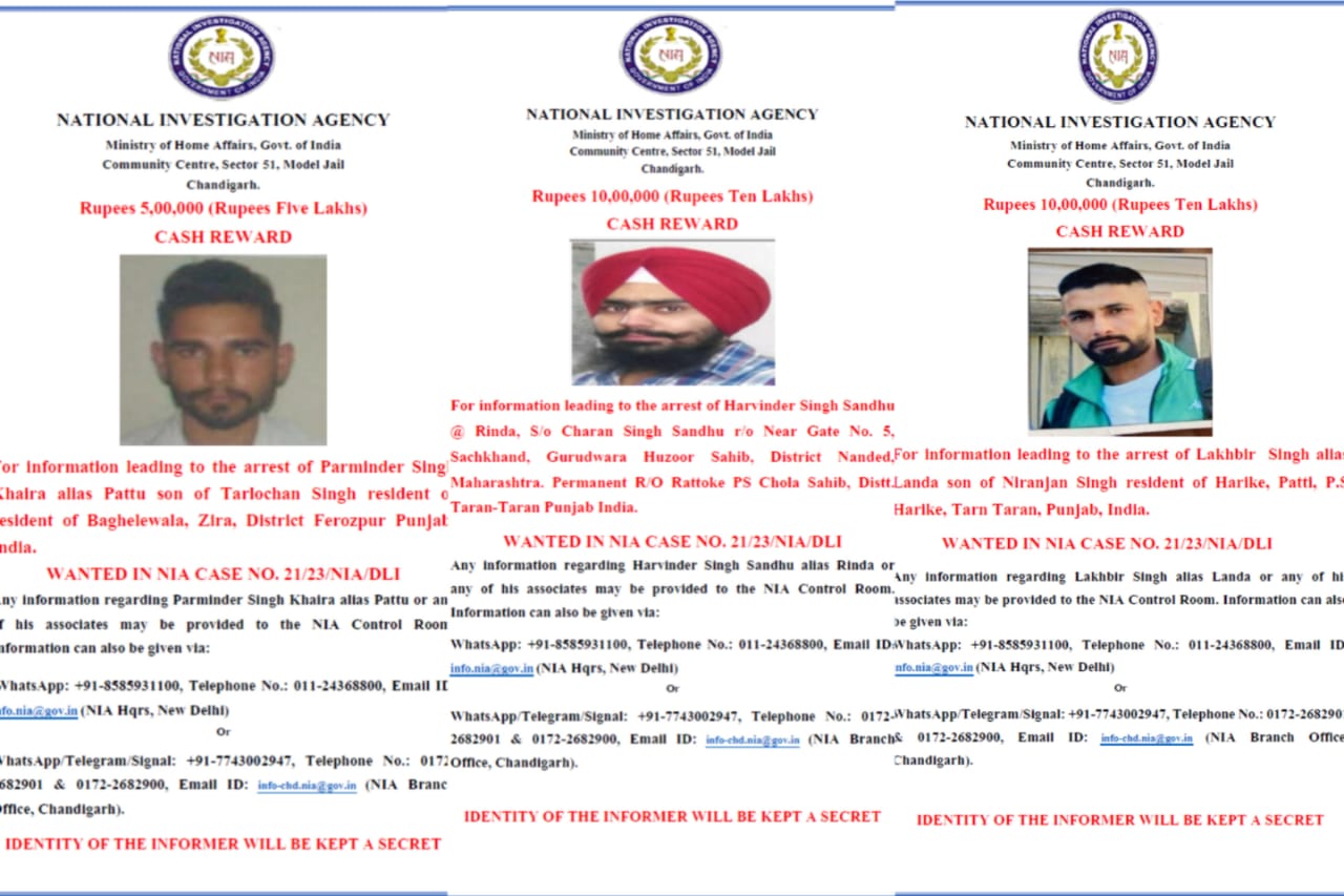 NIA Issues Bounties Worth Rs 10 Lakh Against Canada-based Terrorists ...