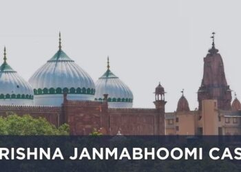 A view of Sri Krishna Janmabhoomi Temple and Shahi Idgah Masjid