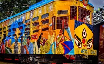 Durga Puja themed trams for nostalgic Durga Puja Pandal Hopping in Kolkata (ANI)