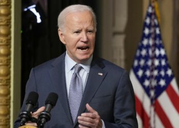 US President Joe Biden addressing Jewish leaders