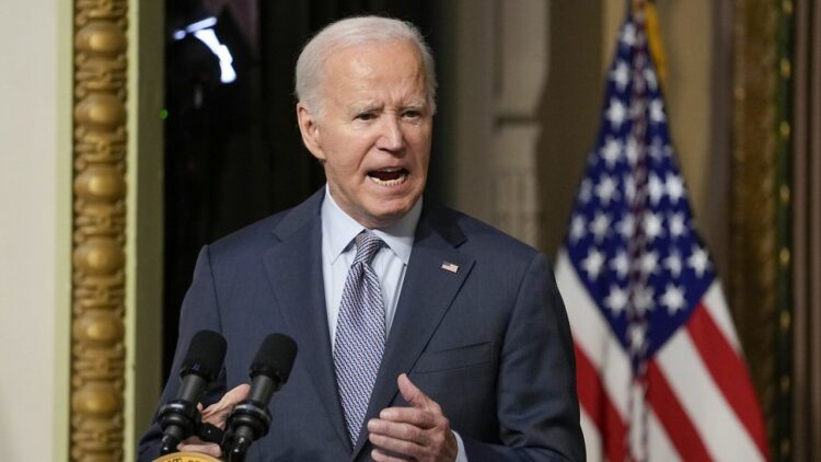 US President Joe Biden addressing Jewish leaders