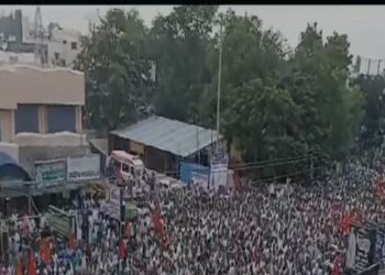 Hindus come out in large numbers to register their protest against renaming of the temple