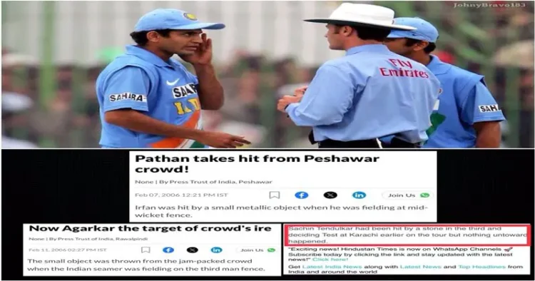 Irfan Pathan hit by Pakistan crowd in the past