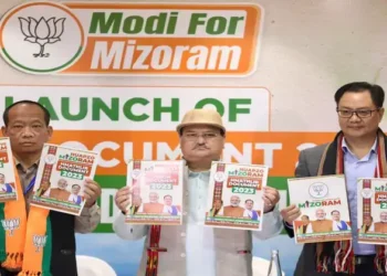 BJP Chief JP Nadda releases poll manifesto for Mizoram