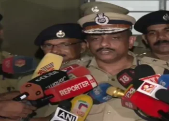 Police Commissioner A Akbar briefing the media baout the arrest of main accused, Dominic Martic