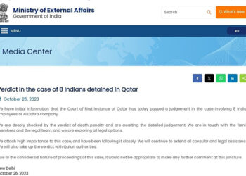 MEA said it is "deeply shocked" by the verdict of Qatar court against 8 Indian naval officers
