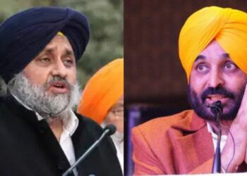 Sukhbir Singh Badal and Punjab CM Bhagwant Mann