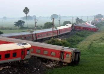 Morning visual from the derailment in Buxar, Bihar