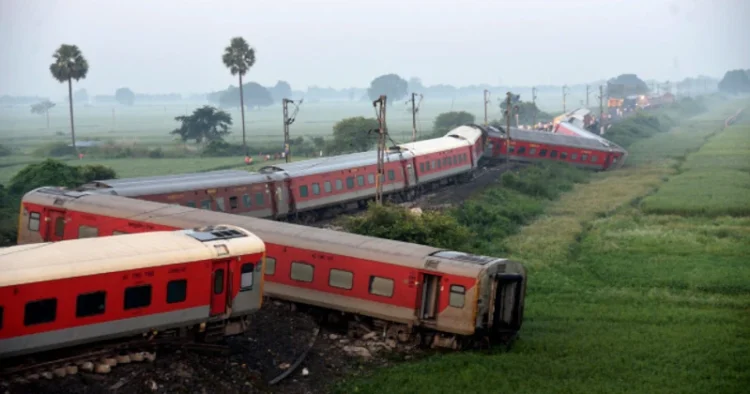 Morning visual from the derailment in Buxar, Bihar