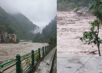 Images of cloudburst effected areas, triggering flashfloods in Sikkim