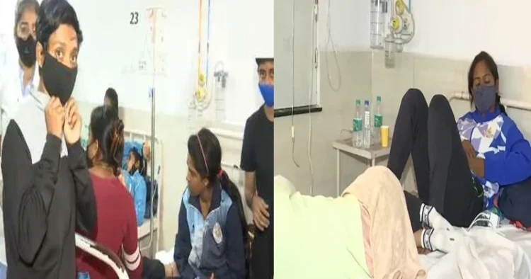 Students at Government Hospital in Gwalior for treatment