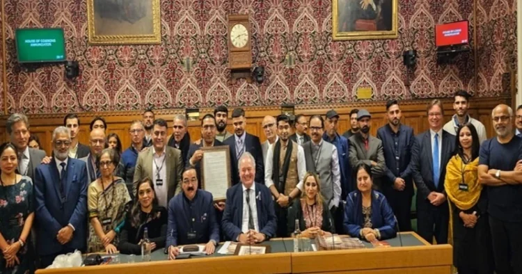 Members of Jammu & Kashmir diaspora at the UK Parliament on the eve of  Jammu & Kashmir Day