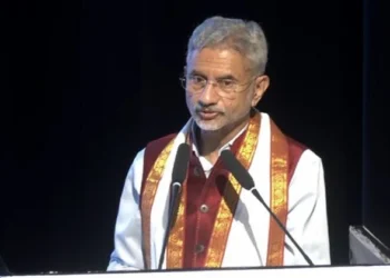 External Affairs Minister, S Jaishankar addressing the event at JNU