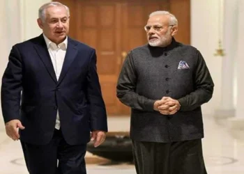 Prime Minister Narendra Modi with Israeli counterpart Benjamin Netanyahu
