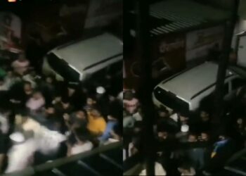 Screenshot taken from the viral video of the attack (X)