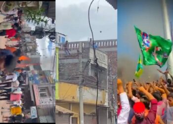 Screenshot taken from the viral video of the attack launched on Hindus by Islamists in Nepal (X)