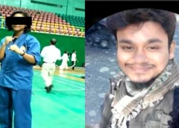 (Right) State level martial arts player Urvashi (Left) Rahul Ali the abductor