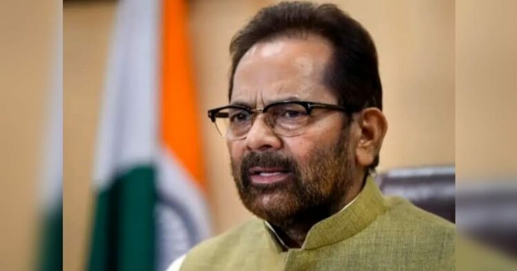BJP leader and former Union Minister Mukhtar Abbas Naqvi