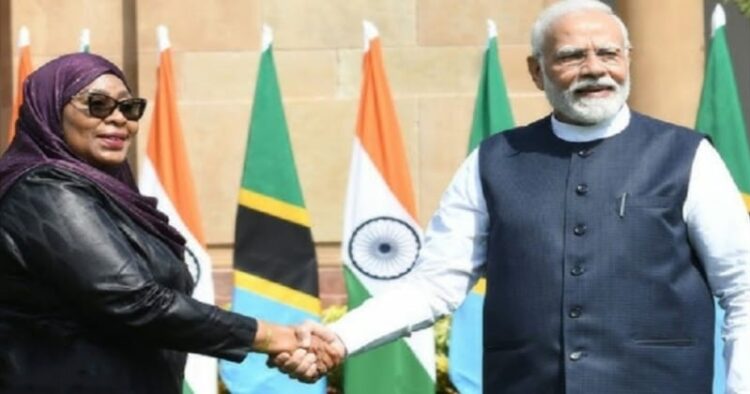 President of Tanzania Samia Suluhu Hassan and Prime Minister Narendra Modi