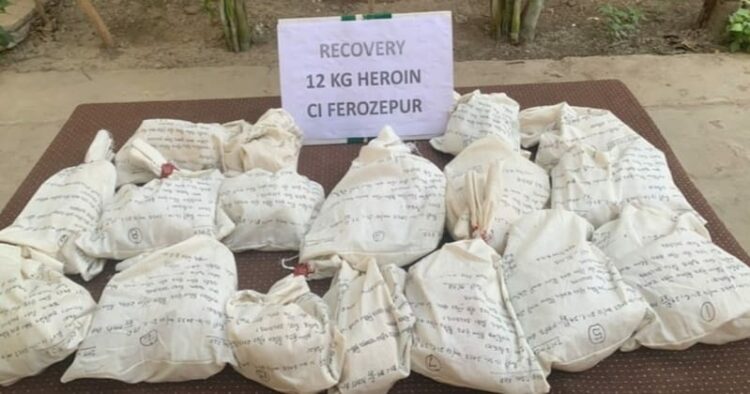 12 kg of heroin recovered by Punjab police