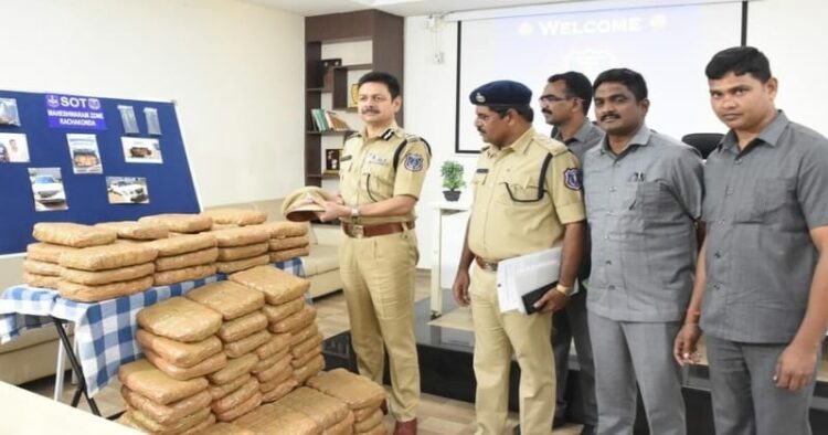 Rachakonda police busted Interstate drug syndicate and seized 200 kgs of ganja