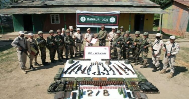 Armed forces recover weapons, ammunition in Imphal