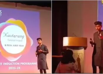 Ghaziabad college student asked to get off stage after he chants 'Jai Shri Ram' (Video screengrab India Today)