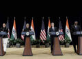 From Left to Right: Defence Minister Rajnath Singh (India) (India), Subramaniam Jaishankar (MEA Chief-India), US Secretary of State (Antony Blinken), US Defense Secretary Lloyd Austin