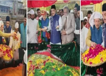 Rashtriya Swayamsevak Sangh (RSS) affiliate, Muslim National Forum founder Indresh Kumar at the Hazrat Nizamuddin dargah