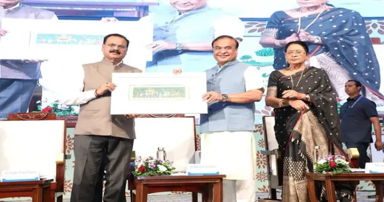 Chief Minister Dr. Himanta Biswa Sarma received nine Guinness World Record certificates, recognising the success of Assam's Amrit Brikshya Andolan