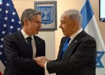 (Left) US Secretary of State Antony Blinken (Right)  Israeli Prime Minister Benjamin Netanyahu