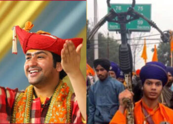 Bageswar Dham Sarkar Dhirendra Krishna Shashtri (L) and Khalistani Toofan Singh (R)