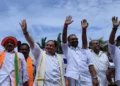 BJP National President JP Nadda with satte leaders of Kerala