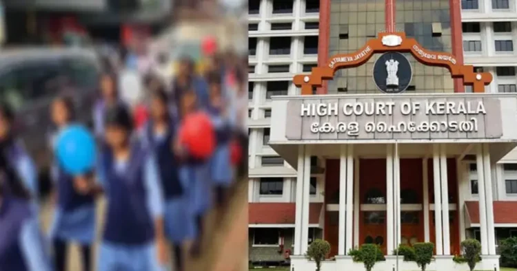 (Left) School Children (Right) Kerala High Court
