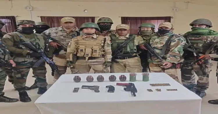 Security forces recover cache of arms in violnce hit Manipur