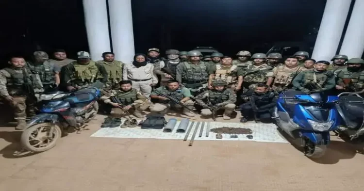 Security forces in Manipur seize arms and ammunition.