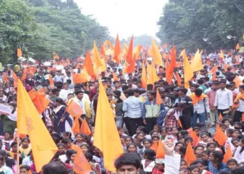 ABVP take out rally against Odisha government over anti-youth policies