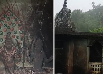 200-year-Old Shiv-Narayan temple was burnt allegedly by the Islamists and reduced to ashes