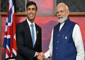 (Left) UK PM Rishi Sunak (Right) PM Narendra Modi