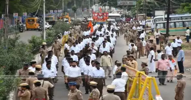 RSS takes out Route March after winning legal battle against DMK govt