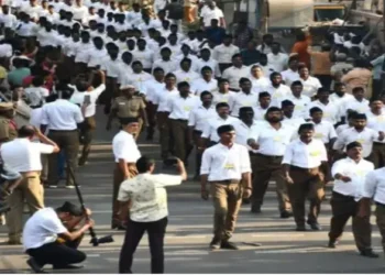 RSS Route March that was taken out in Tamil Nadu