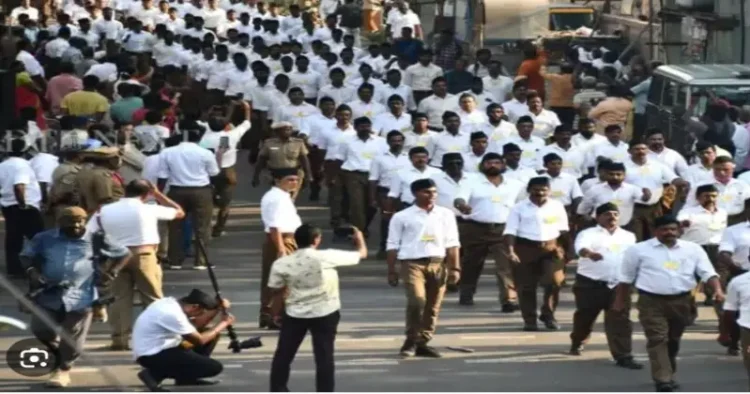 RSS Route March that was taken out in Tamil Nadu