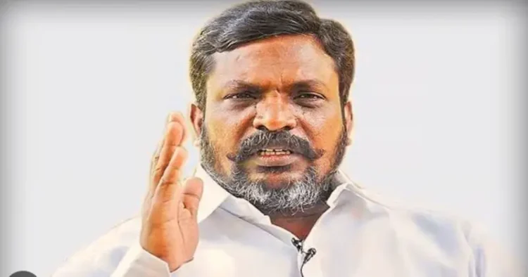 DMK ally VCK’s founder and MP Thol Thirumavalavan