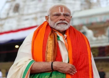 Prime Minister Narendra Modi at Sri Venkateswara Swamy Temple in Tirupati, Andhra Pradesh