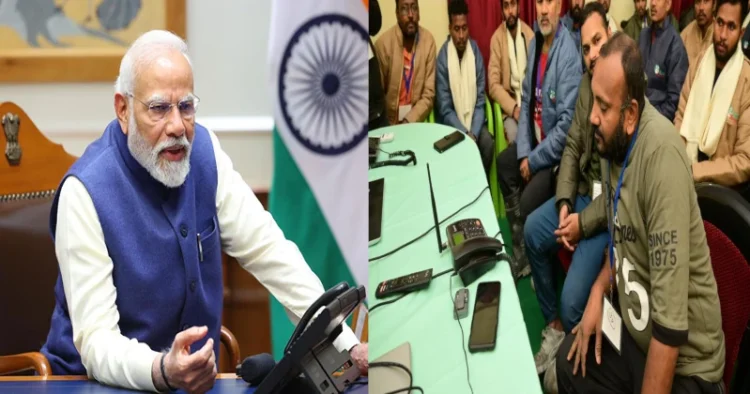 Prime Minister Narendra Modi in Telephonic Conversation with rescued workers in Uttarkashi